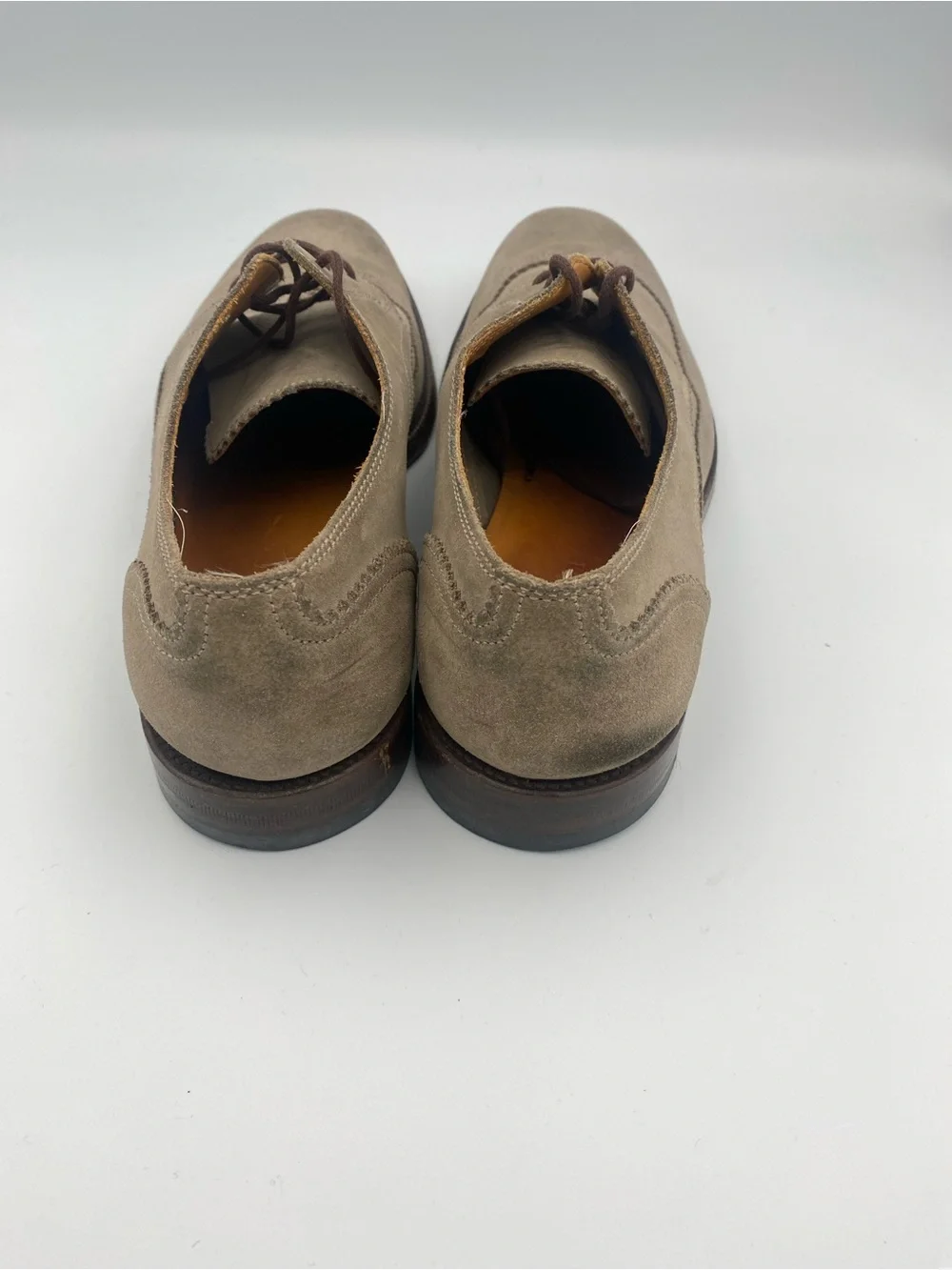 Gucci Taupe Suede Wingtip Derby Shoes